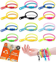 UpBrands 96 Party Favors for Kids, Friendship Zipper Bracelets