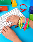 UpBrands 48 Pack Prizes for Kids Zipper Bracelets 7.5 Inches - Unicolor