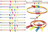 UpBrands 12 Pack Fidget Toys Double Tour Zipper Bracelets - Bi-color