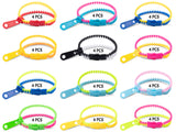 UpBrands 48 Pack Zipper Bracelets 6.5 Inches Sensory Toys Bulk Set