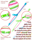 UpBrands 144 Pack Fidget Toys Party Favors for Kids, Friendship Zipper Bracelets 7.5 Inches