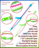 UpBrands 48 Pack Zipper Bracelets 6.5 Inches Sensory Toys Bulk Set