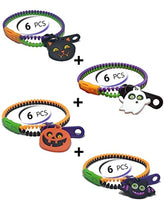 UpBrands Halloween Party Favor for Kids Zipper Bracelets Bulk Set