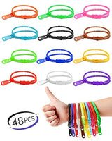 UpBrands 48 Pack Prizes for Kids Zipper Bracelets 7.5 Inches - Unicolor