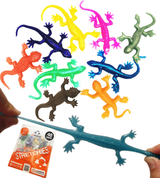 UpBrands 48 Pack Super Stretchy Lizards Toys